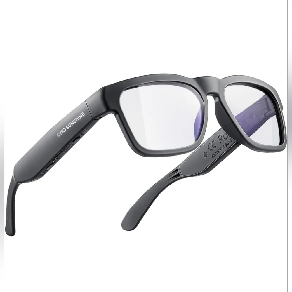 OhO Smart Glasses Blue Lens, Bluetooth Speaker,Indoor/Outdoor UV Protection
